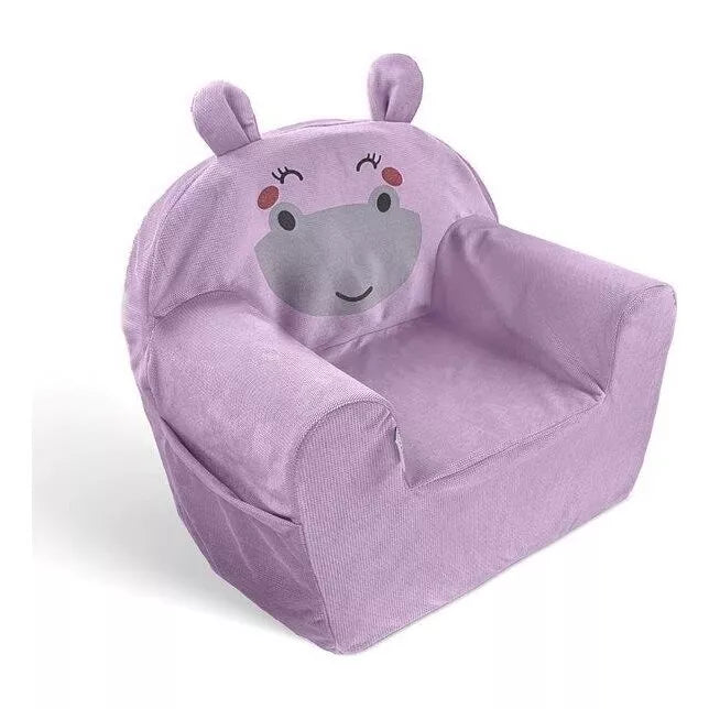 Vaikiškas fotelis Velvet HIPPO Purple
