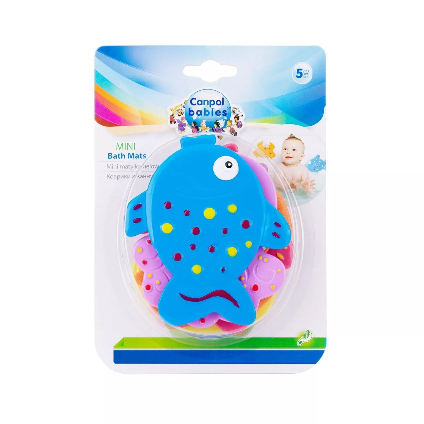 Vonios žaislai su siurbtukais Canpol COLOUFUL OCEAN, 5 vnt